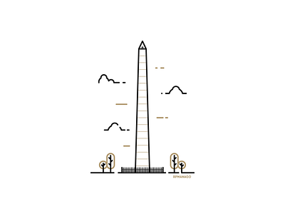 Buenos Aires, Argentina - Obelisk architecture argentina buenos aires city design flat graphic design icon illustration landmark lineart minimalism obelisk travel