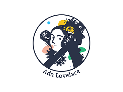 Ada Lovelace 2d ada lovelace art computer science design face graphic design iconic iconic women illustration mathematician mathematics woman women