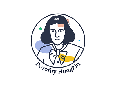 Dorothy Hodgkin 2d art chemist chemistry design dorothy hodgkin face graphic design iconic iconic women illustration nobel nobel prize woman women