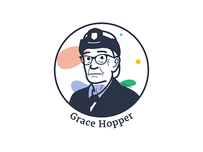 Grace Hopper 2d admiral art cobol computer science computer scientist design face grace hopper graphic design iconic iconic women illustration navy woman women