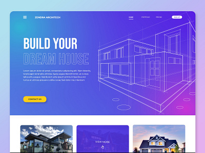 Architect Landing Page UI app branding graphic design ui ux