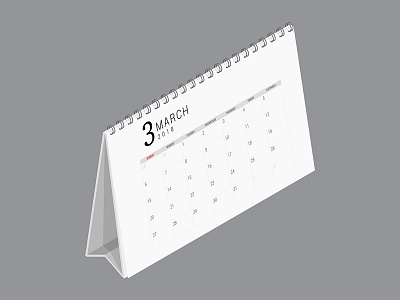 Stand Calendar Isometric calender clean isometric simple