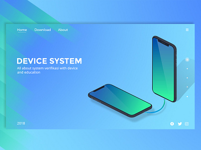 Landing Page Device System design landing page ui