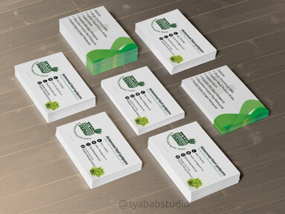 Branding Hidroponik branding business card green