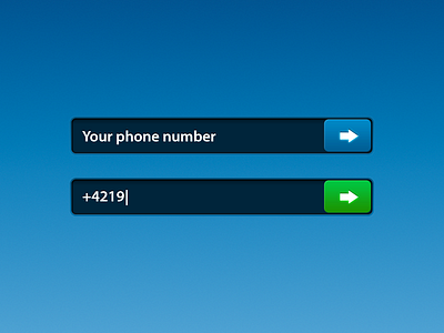 Phone number bar bar blue buttons ios iphone application