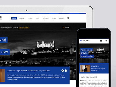Advokati - lawyer / resposive web blue iphone lawyer responsive web
