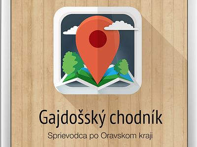 Gajdošský chodník - mobile application / working version application design flat ios simply wood