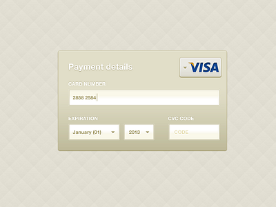 Credit Card - Payment details credit card gold payment psd simply ux