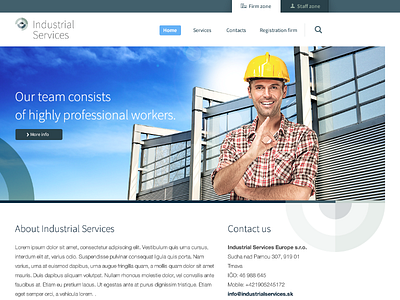 Industrial Services fresh layout minimal simply web webdesign