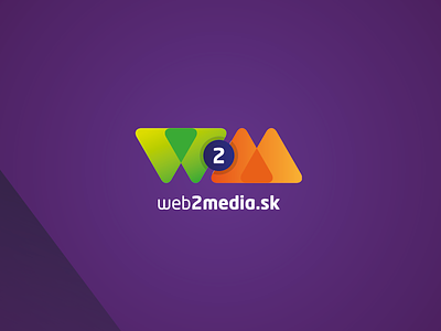 web2media - concept 01 blue concept fresh green logo media orange simple web