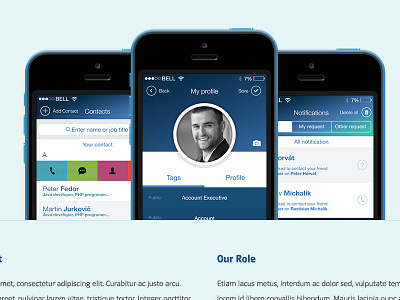 Casestudie - Tapaty app blue casestudies color friends ios network profile simple social