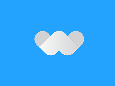 WEZEO - concept blue brand company flow it logo simple wezeo