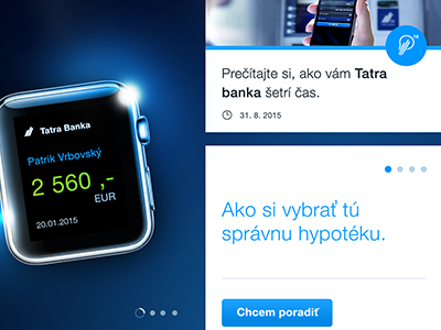 Tatra Banka - shot / new blue style apple blue iwatch simple tb ui ux web wezeo