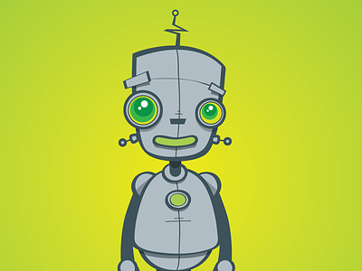 Free vector robot from WEZEO / .AI ai free green machine robot source vector