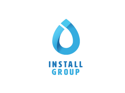 INSTALLGROUP - logo / brand blue brand drop icon letter mark logo symbol water wezeo team