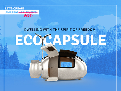 Ecocapsule - wezeo shot blue eco ecocapsule single page startup ui web web design