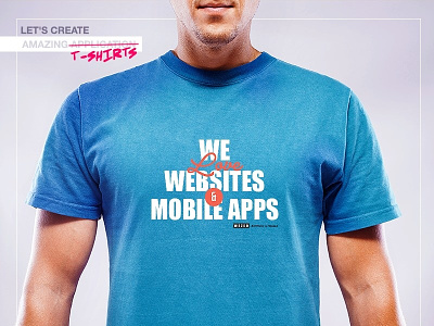 WEZEO / WE love WEBSITES & MOBILE APPS app blue brand company mobile t shirt wezeo