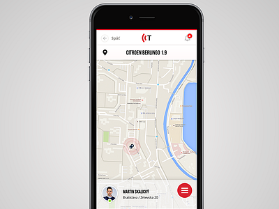 Telemonitor application android application ios mobile red simple ui ux white