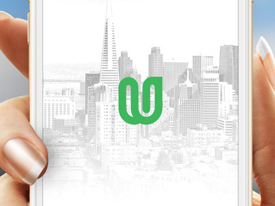Concept logo for transit app / second shot application green san francisco simple splash ui ux wezeo