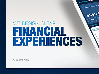 WEZEO BANK / UX innovation app bank banking blue experience innovation ipad simple touch ui ux wezeo