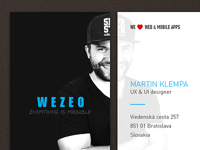 New WEZEO business cards / concept