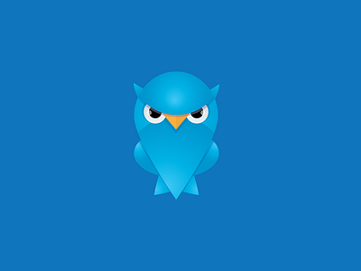 WISDOM Factory / logo bird blue brand concept icon logo owl sketch symbol