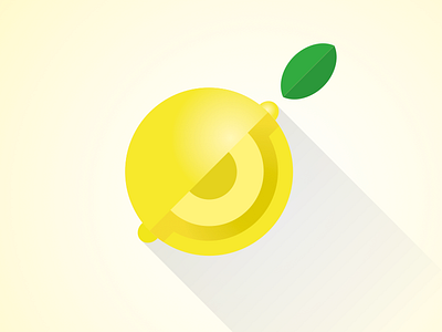 Lemon / brand brand construction fresh green lemon line logo yellow