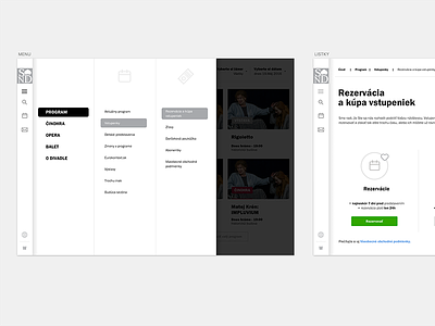 SND - menu / concept app layout mobile slovak snd ui ux web wezeo