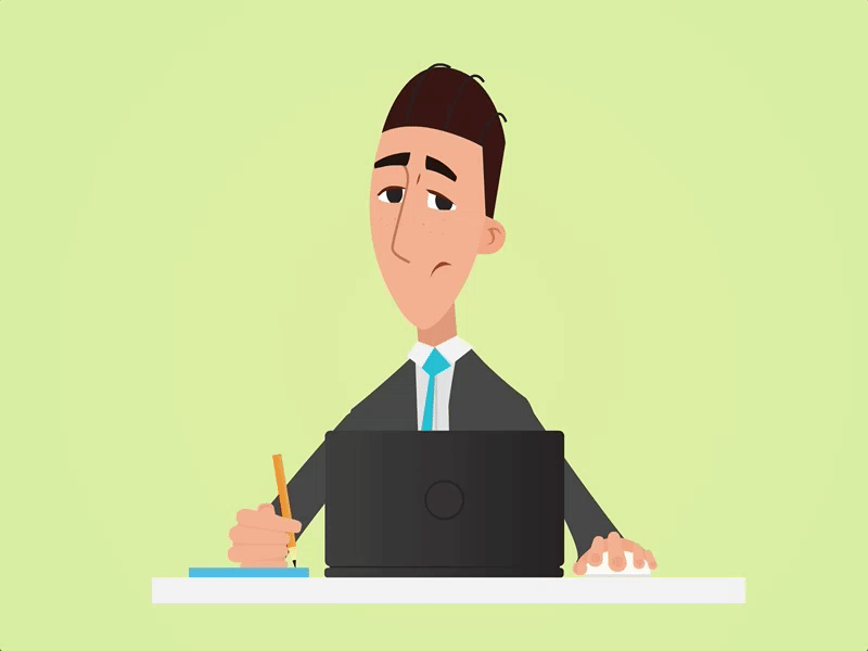 Animation character / Sales manager animation character dailyui face hiring job manager wezeo work