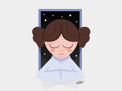 Rest In Peace Princess Leia illustration leila rip starwars