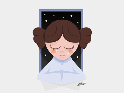 Rest In Peace Princess Leia illustration leila rip starwars