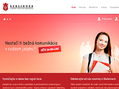 LEXLINGEA online school - website on line red school webdesign website