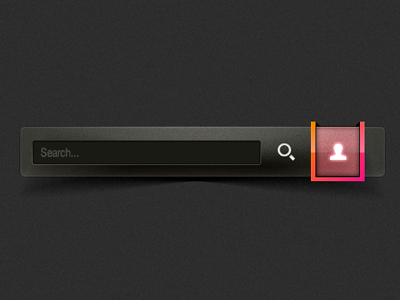 Search panel button dark pink search ui user