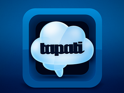 TAPATI application - first step blue icons ios social network