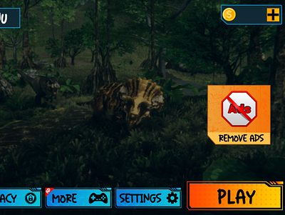Animal Hunting Game Main Menu and UI adobephotoshop gameart gamedesign gameui graphic design ui uiuxdesign