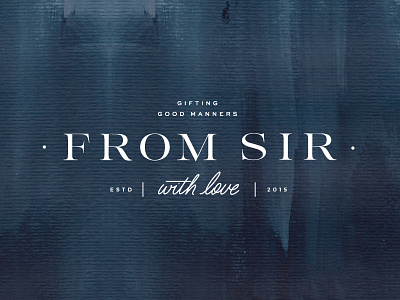 FromSirWithLove branding logo design navy