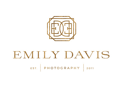 Emilydavisphotologo branding gold logo design monogram