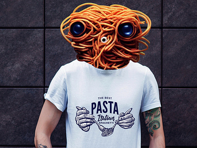 The Best Pasta T-Shirt Design branding design graphic design illustration logo typography vector