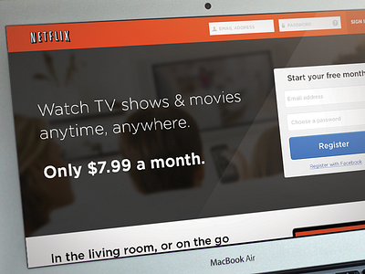 Netflix Homepage Design