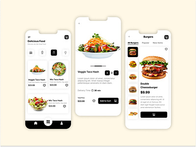 Food App Design app design delivery app design e commerce app food app design ui design user interface design