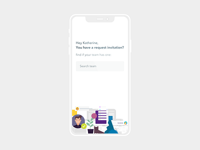 Workep - Request Invitation app cute flat gantt app illustration invitation ios kanban app management app project management tool project managment request search searcher simple team ticket todo app ui ux