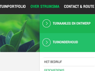 Leafs gardener green leafs struiksma webshop website