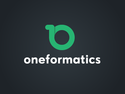 Oneformatics logo logotype mark monogram