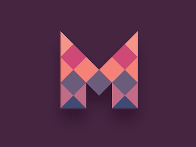 M diamonds logo logotype mark squares websapp