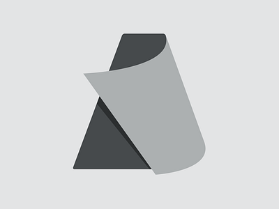A Fold a fold logo logotype mark minimal