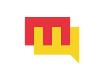 M + Chat chatrobot logo logotype mark minimal