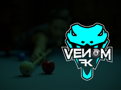 Venom FK businesslogo creative customlogo design graphic design logo logocreator logocreator pro logodesigner logotype pool poolgame snake snake head