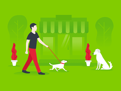 Loyalty blog illustration blog customer dog dogs flat green illustration loyalty