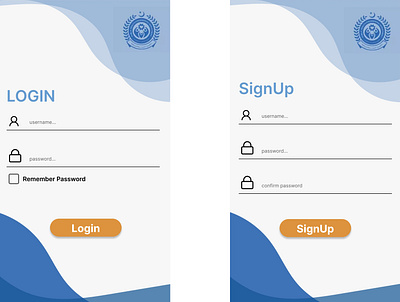 Login and Signup Page Design app design graphic design login page mobile app signup page simple page