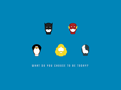 Unite the League avatars design graphic icons justice league minimal superheroes vector